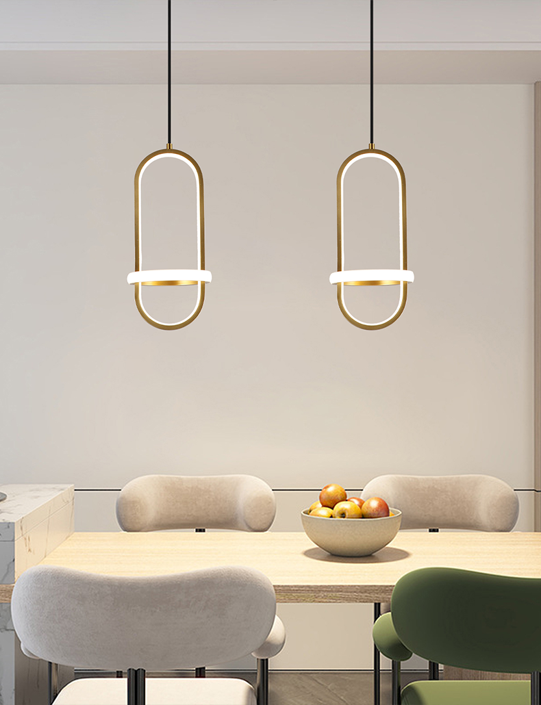 Celestial Halo LED Pendant Light - Gold