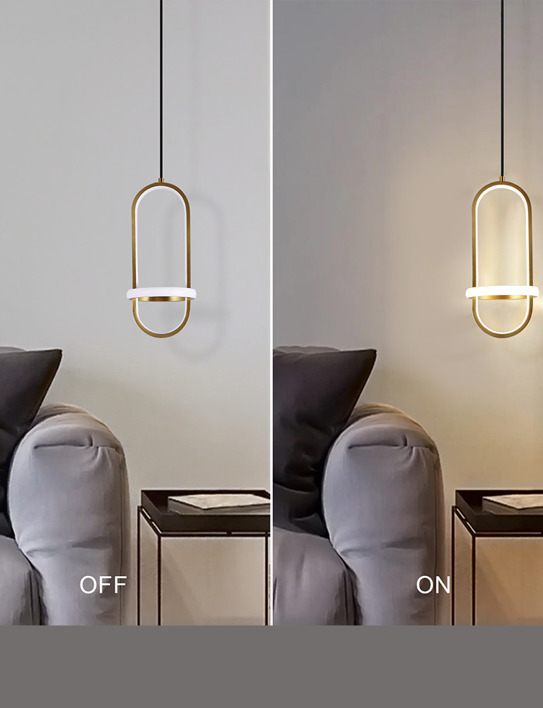 Celestial Halo LED Pendant Light - Gold