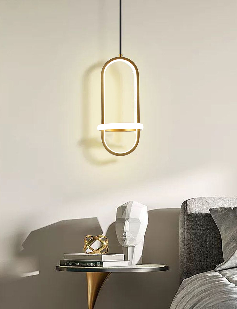 Celestial Halo LED Pendant Light - Gold