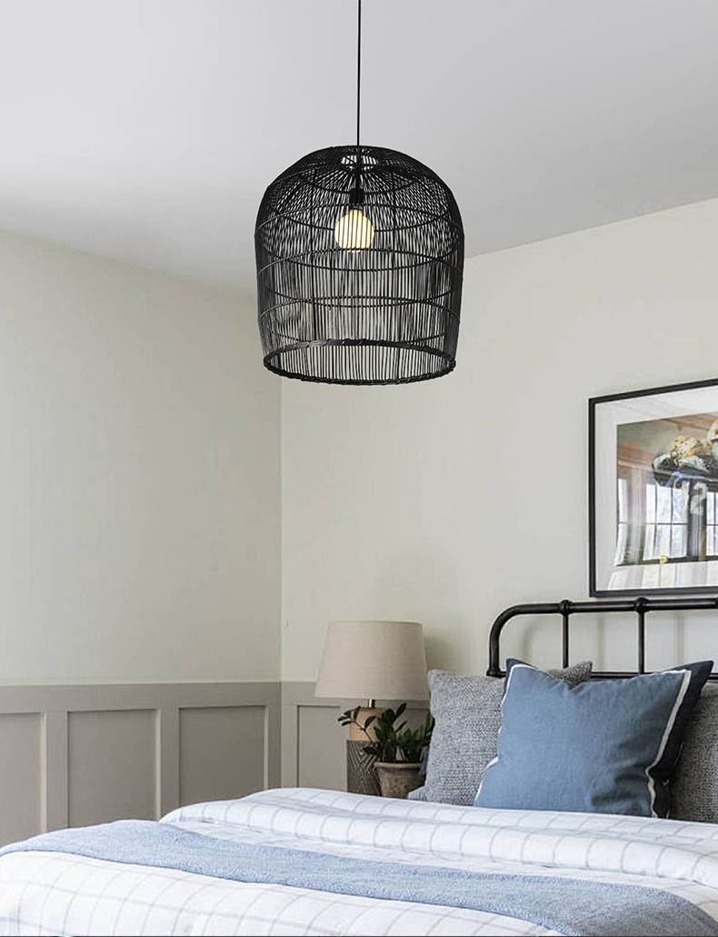Coastal Chic Rattan Pendant Lamp Shade