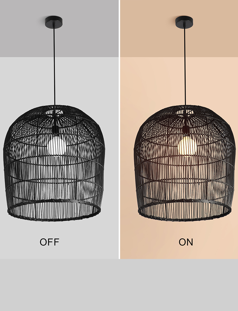 Coastal Chic Rattan Pendant Lamp Shade