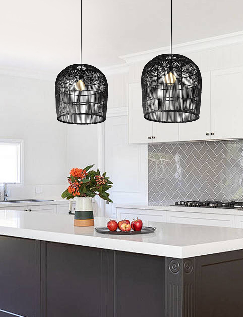 Coastal Chic Rattan Pendant Lamp Shade