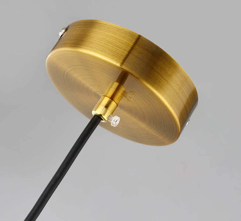 Modern Honeycomb Mesh Glass Pendant Light - Bronze Metal + Clear Glass