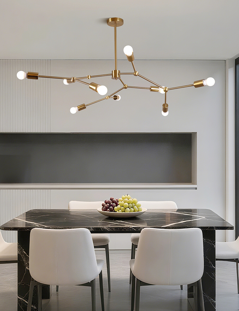 Molecule Chandelier 9 Light - Copper