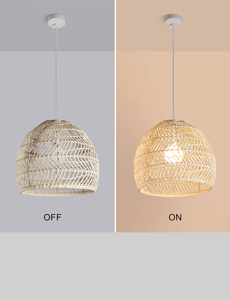 Natural Metal Hemp Rope Chandelier