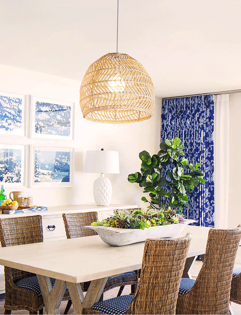 Natural Metal Hemp Rope Chandelier