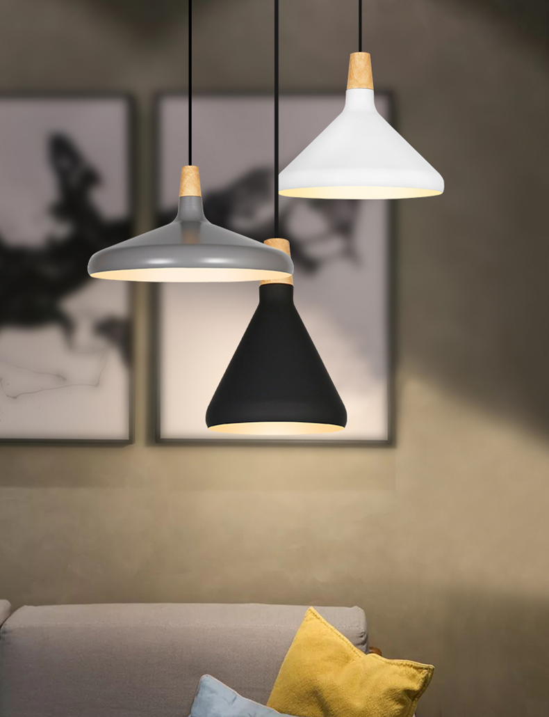 Nordic Coned  Pendant Light Medium - White
