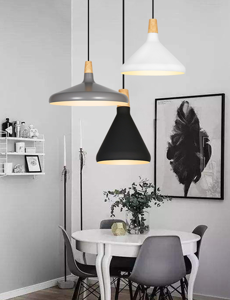Nordic Macaron Pendant Light Wide - Grey
