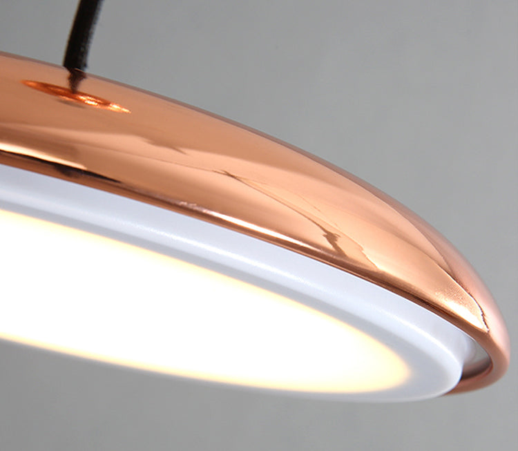 Nordic Slim Saucer LED Pendant Lamp Small D400mm - Copper