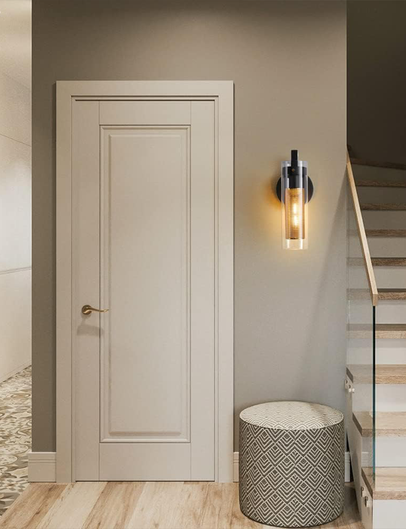 Wall Sconce with Clear Glass Shade - Gold